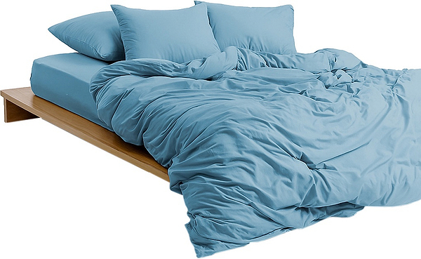 Фото - Комплект постільної білизни MirSon 160х220 см 008 Sky Blue Soft Touch of Satin (2200011279541)