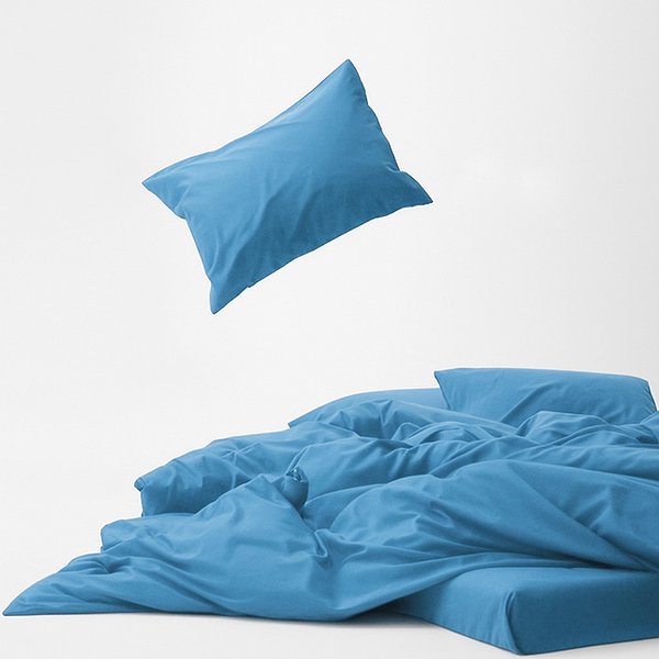 Фото - Комплект постільної білизни MirSon 160х220 см 008 Sky Blue Soft Touch of Satin (2200011279541)