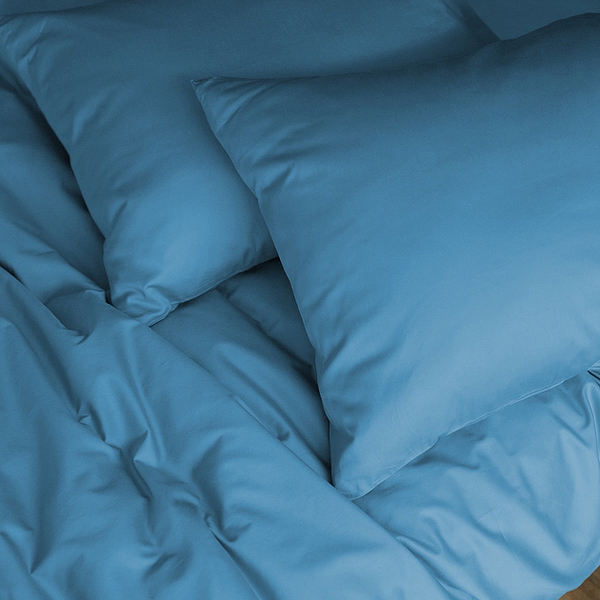 Фото - Комплект постільної білизни MirSon 160х220 см 008 Sky Blue Soft Touch of Satin (2200011279541)