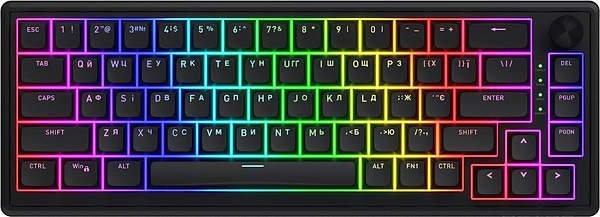 Фото - Клавиатура проводная игровая Hator Skyfall 65 Black (HTK1160UA)