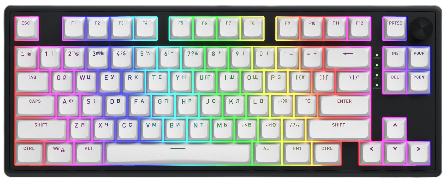 Клавиатура проводная игровая Hator Skyfall 80 MAG ULTRA 8K (HTK1880UA) black-white