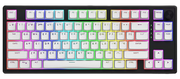 Фото - Клавиатура беспроводная игровая Hator Skyfall 80 wireless Black-White (HTK3180UA)