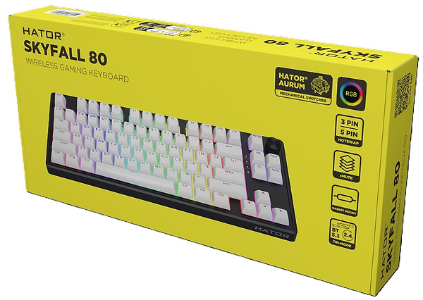 Фото - Клавиатура беспроводная игровая Hator Skyfall 80 wireless Black-White (HTK3180UA)