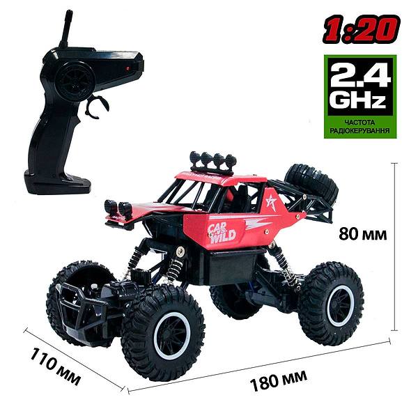 Фото - Радіокерована машинка 1:20 Sulong Toys Off-Road Crawler – Car VS Wild (красный, аккум. 3,6V, метал. корпус) (SL-109AR)