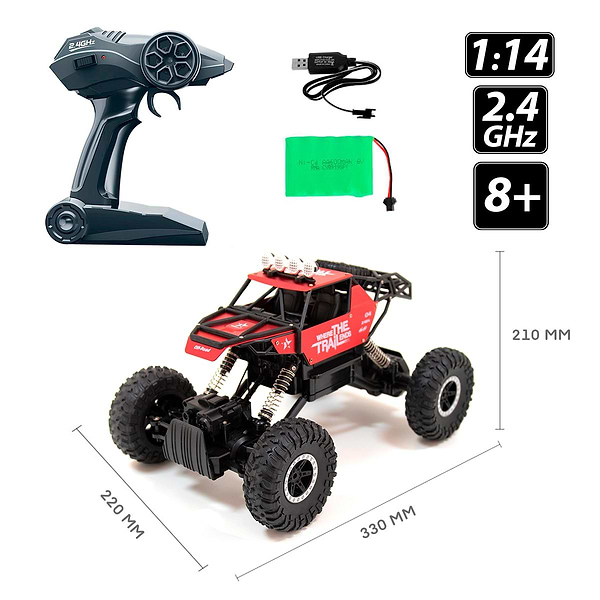 Фото - Радіокерована машинка
Sulong Toys WHERE THE TRAIL ENDS (червоний, акум. 7.2V, метал. корпус, 1:14) (SL-121RHMR)