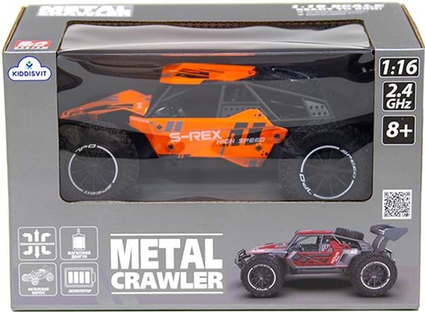 Фото - Радіокерована машинка Sulong Toys METAL CRAWLER з р/к - S-REX (оранжевий, метал. корпус, акум.3,7V, 1:16) (SL-230RHO)