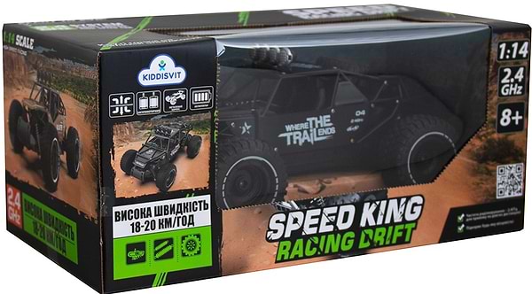 Фото - Радиоуправляемая машинка Sulong Toys OFF-ROAD CRAWLER на р/у – RACE (матовый черный, металл. корпус, аккум.6V, 1:14) (SL-309RHMBl)