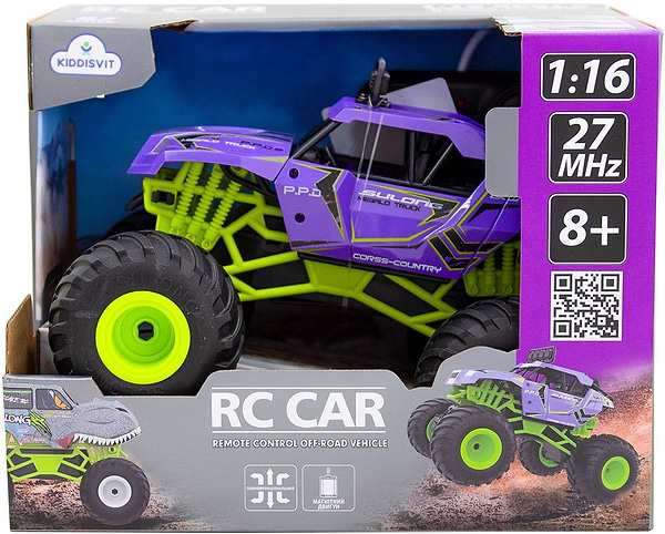 Фото - Радіокерована машинка Sulong Toys BIGFOOT OFF-ROAD з р/к – VIOLET (1:16, 27 МГц (MHz)) (SL-358RHV)