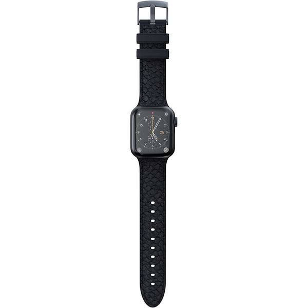 Фото - Ремінець для смарт-годинника Njord Salmon Leather Strap Dark Grey for Apple Watch 41mm/40mm (SL14110)