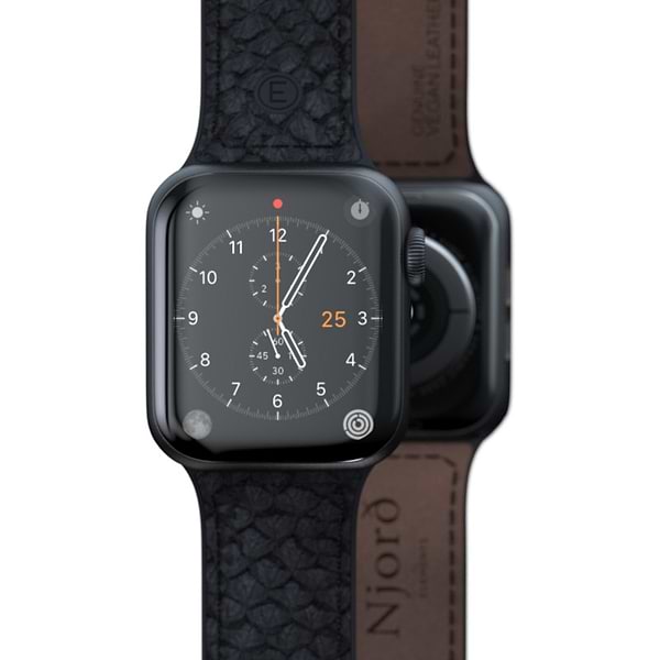 Фото - Ремінець для смарт-годинника Njord Salmon Leather Strap Dark Grey for Apple Watch 41mm/40mm (SL14110)