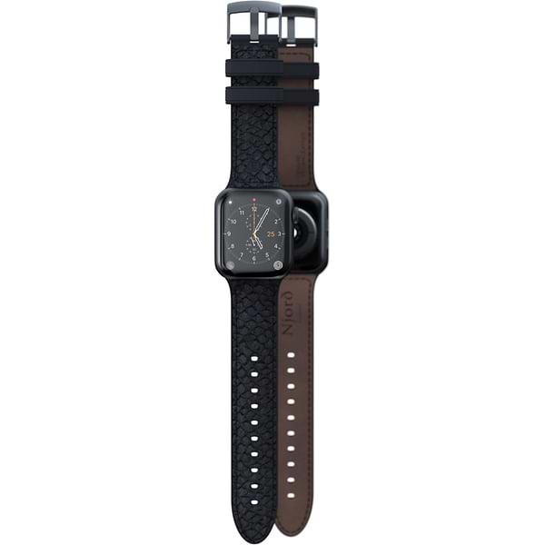 Фото - Ремінець для смарт-годинника Njord Salmon Leather Strap Dark Grey for Apple Watch 41mm/40mm (SL14110)