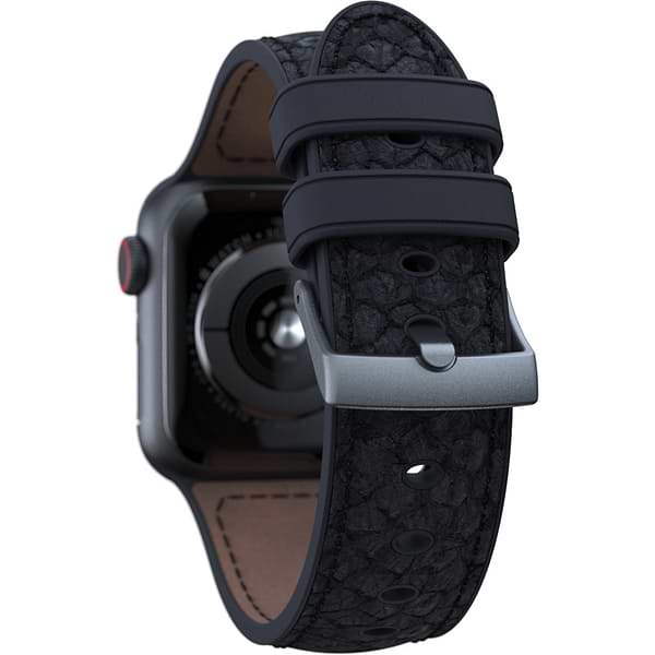 Фото - Ремінець для смарт-годинника Njord Salmon Leather Strap Dark Grey for Apple Watch 41mm/40mm (SL14110)