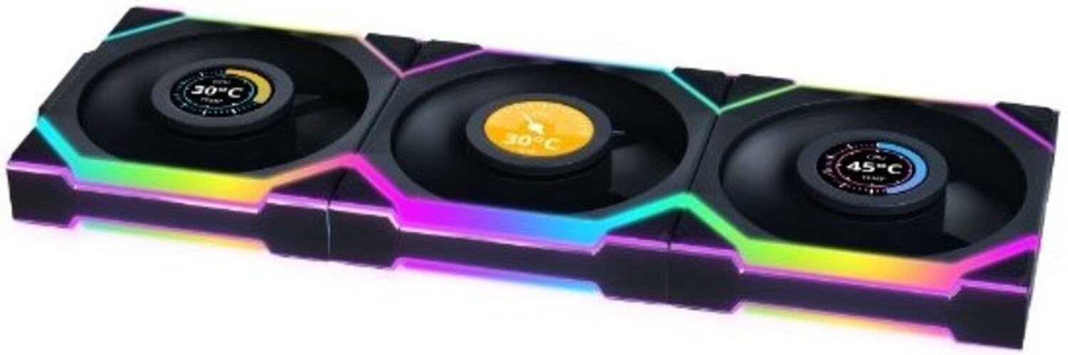 Корпусный вентилятор Lian Li UNI Fan SL WIRELESS LCD 120-3 Black (G99.12SLLCD1W3B.00)