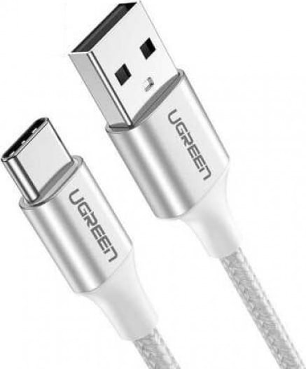 Фото - Кабель синхронизации данных UGREEN US288 USB-A 2.0 - USB Type-C Aluminium Braid, 1.5 m White (60132)