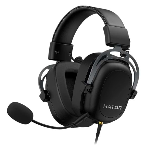 Гарнітура дротова ігрова Hator Hypergang 2 USB 7.1 (HTA-945) Titanium Edition - Фото 1