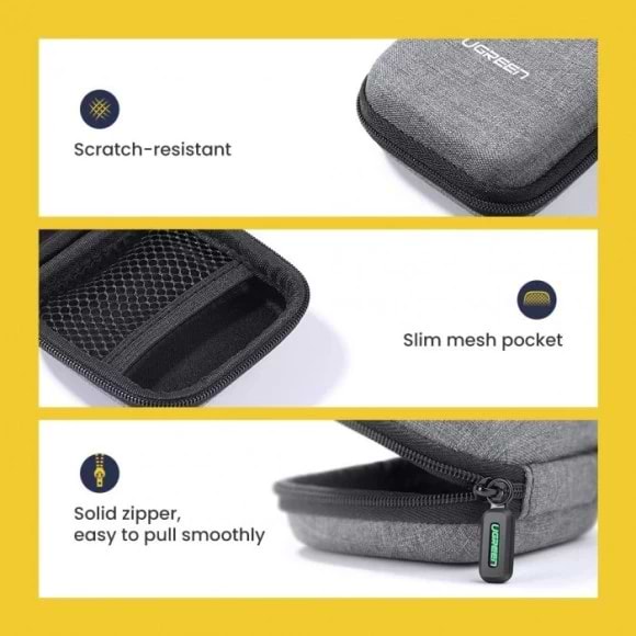 Фото - Чохол для навушників UGREEN LP128 Earphone Carrying Case Gray (70577)