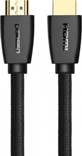 Фото - Кабель HDMI UGREEN HD118 HDMI to HDMI 3 m v2.0 UltraHD 4K-3D Braided Black (40411)