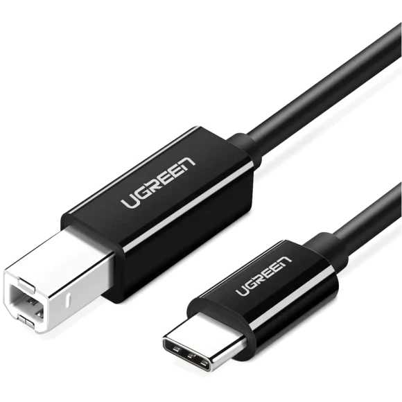 Фото - Кабель UGREEN US241 USB Type-C - USB Type-B 1m Black (80811)