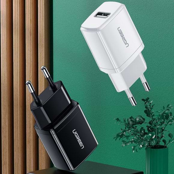 Фото - Мережевий зарядний пристрій UGREEN ED011 1xUSB 10W/2.1A Black (50459)