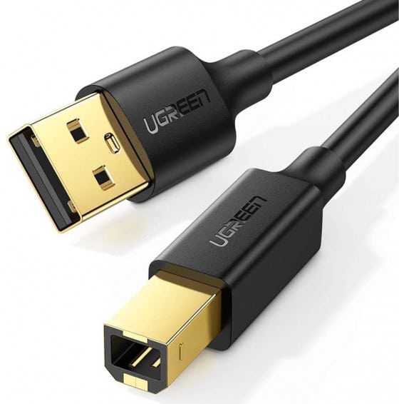 Фото - Кабель USB type A - USB type B UGREEN US135 USB-A 2.0 - USB-B 2.0 1.5 m Black (10350)