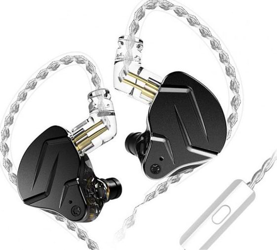 Наушники вкладыши проводные Knowledge Zenith ZSN PRO X mic black - Фото 1