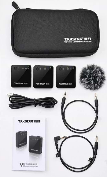 Фото - Микрофон для видеокамеры Takstar V1 Dual Wireless Video Microphone for Apple