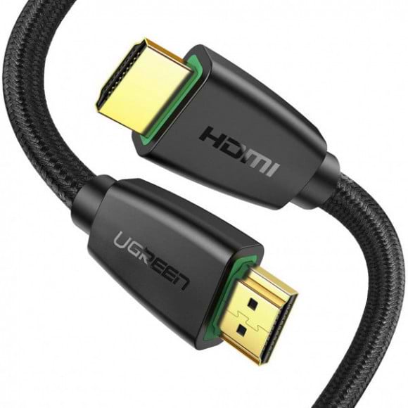 Кабель HDMI UGREEN HD118 HDMI to HDMI 2 m v2.0 UltraHD 4K-3D Braided Black (40410) - Фото 1