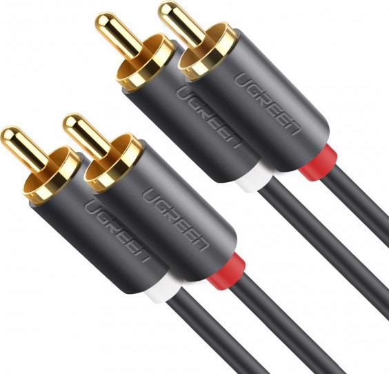 Кабель RCA UGREEN AV104 2RCA to 2RCA Audio Cable 3 m Black (10519) - Фото 1