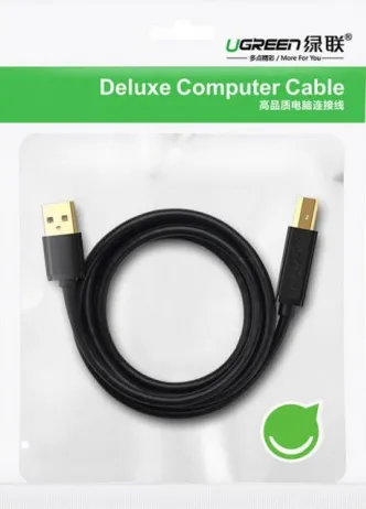 Фото - Кабель USB type A - USB type B UGREEN US135 USB-A 2.0 - USB-B 2.0 1.5 m Black (10350)