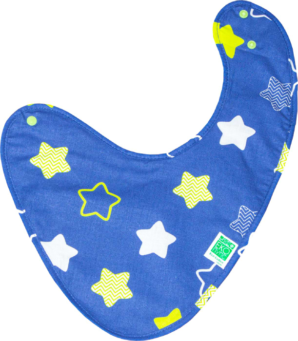 Слинявчик ЕКО ПУПС Eco Cotton 21x30 Зірочки Космо (BEC-018)