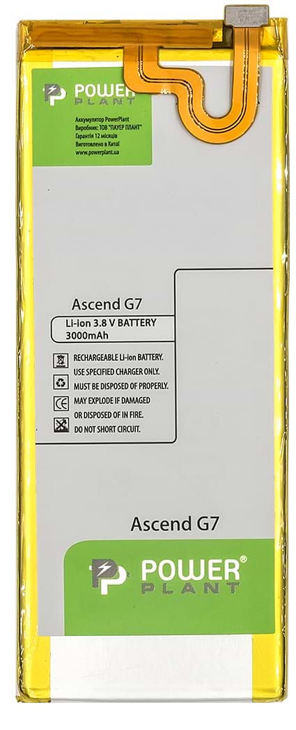 Фото - Акумулятор для мобільного телефону PowerPlant Huawei Ascend G7 (HB3748B8EBC) 3000mAh (SM150120)
