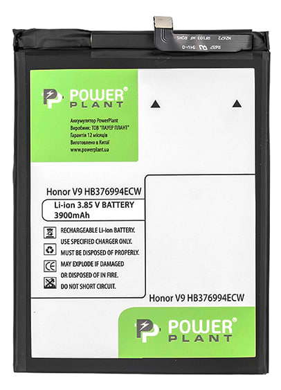 Акумулятор для мобільного телефону PowerPlant Huawei Honor V9 (HB376994ECW) 3900mAh (SM150182) - Фото 1