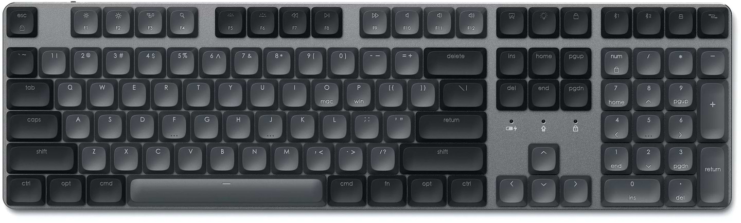 Клавиатура беспроводная Satechi SM3 Slim Mechanical Backlit Bluetooth Keyboard Dark (ST-BTSX3M) - Фото 1