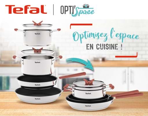 Фото - Набір посуду Tefal G720S674 OPTI'SPACE 6 пр (кастр. 18/20/24 см)