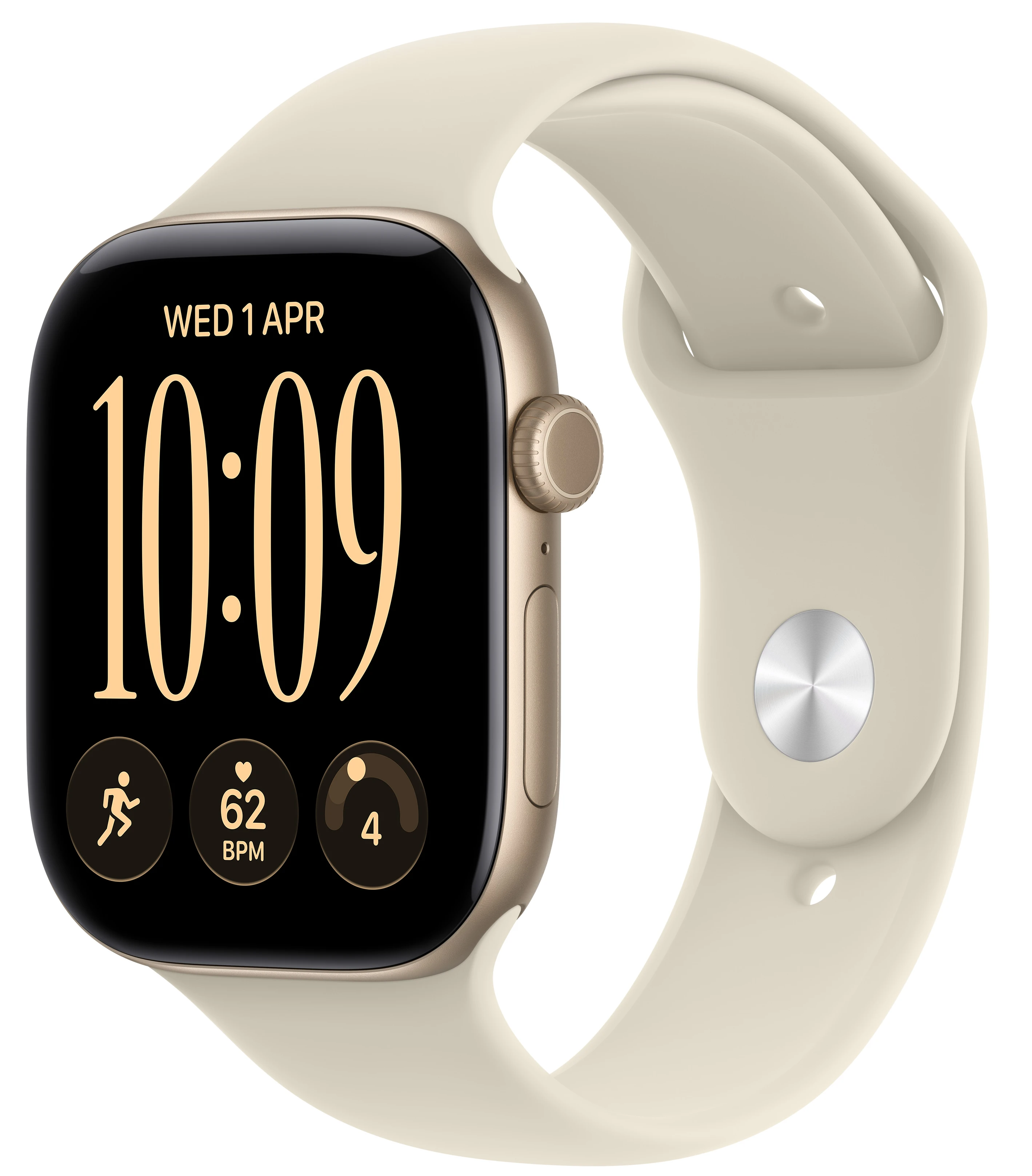 Смарт-часы Apple Watch Series 12 GPS + eSIM 46mm Light Gold Aluminium Case with Sand Sport Band - S/M