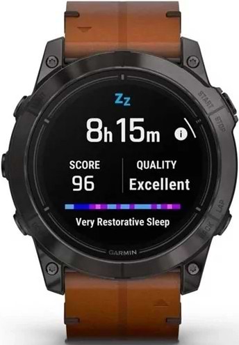 Фото - Смарт-часы Garmin Epix Pro (g2) 51 Saph CrbnGryDLC Ti Chsnt Lthr (010-02804-30)