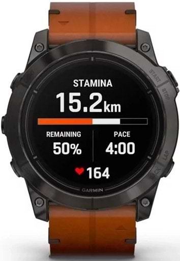 Фото - Смарт-часы Garmin Epix Pro (g2) 51 Saph CrbnGryDLC Ti Chsnt Lthr (010-02804-30)
