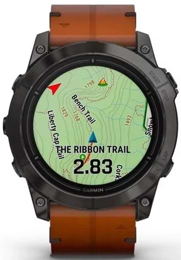 Фото - Смарт-часы Garmin Epix Pro (g2) 51 Saph CrbnGryDLC Ti Chsnt Lthr (010-02804-30)
