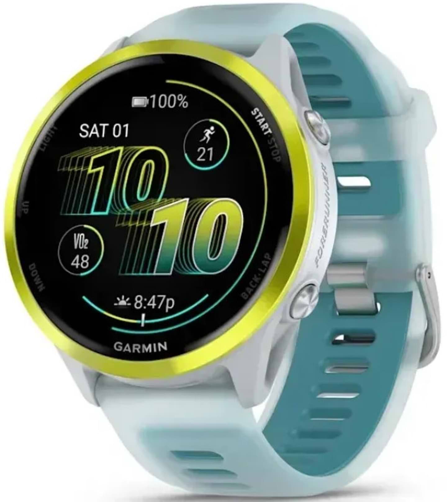 Смарт-часы Garmin Forerunner 570 - 47MM Whitestone/Amp Yellow (010-02971-01) - Фото 1