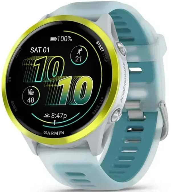 Фото - Смарт-годинник Garmin Forerunner 570 - 47MM Whitestone/Amp Yellow (010-02971-01)