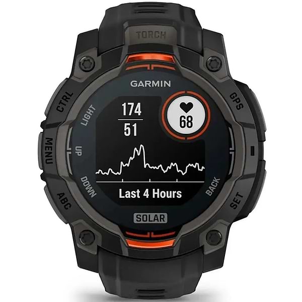 Фото - Смарт-часы Garmin Instinct 3, 45mm, Solar, Black Bezel with Black Band (010-02934-00)