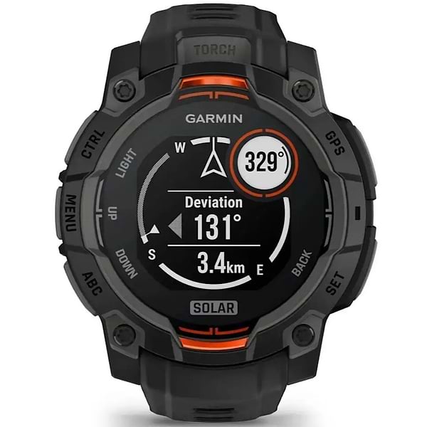 Фото - Смарт-часы Garmin Instinct 3, 45mm, Solar, Black Bezel with Black Band (010-02934-00)