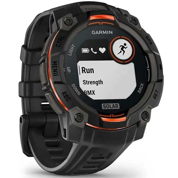 Фото - Смарт-часы Garmin Instinct 3, 45mm, Solar, Black Bezel with Black Band (010-02934-00)