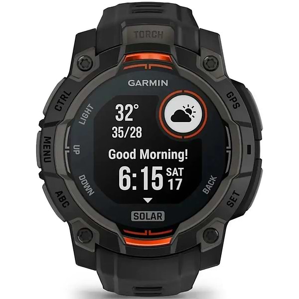 Фото - Смарт-часы Garmin Instinct 3, 45mm, Solar, Black Bezel with Black Band (010-02934-00)
