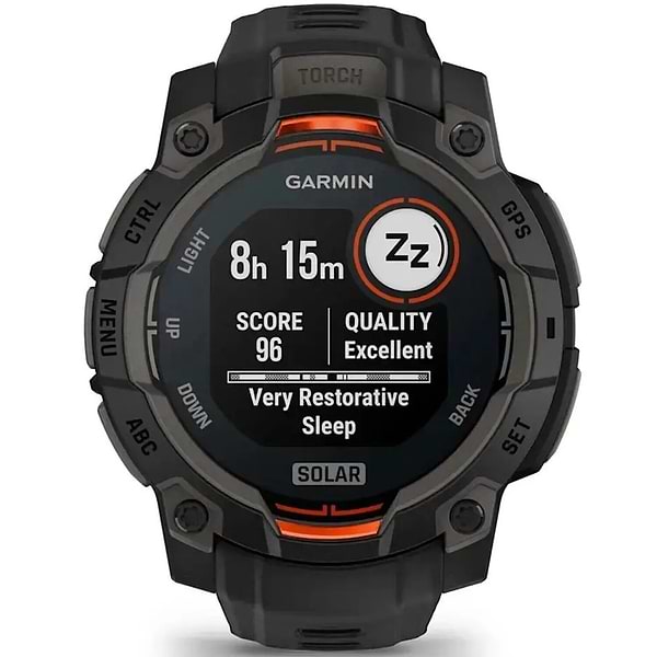 Фото - Смарт-часы Garmin Instinct 3, 45mm, Solar, Black Bezel with Black Band (010-02934-00)