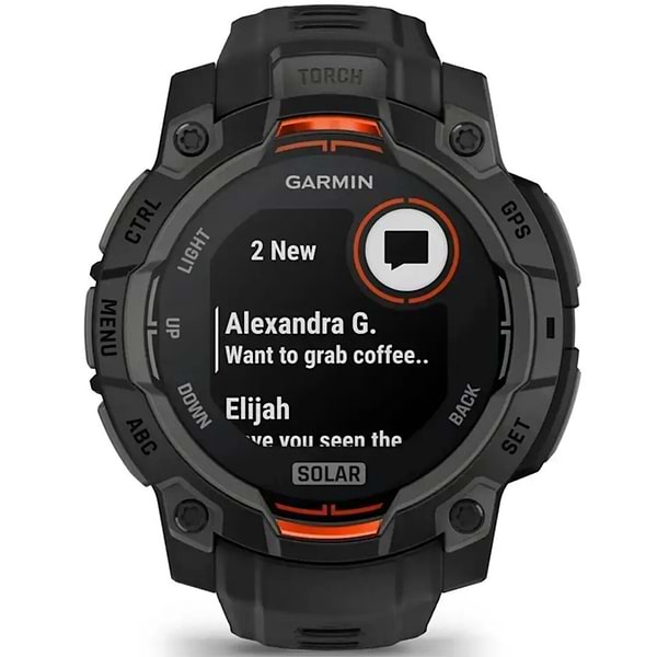 Фото - Смарт-часы Garmin Instinct 3, 45mm, Solar, Black Bezel with Black Band (010-02934-00)