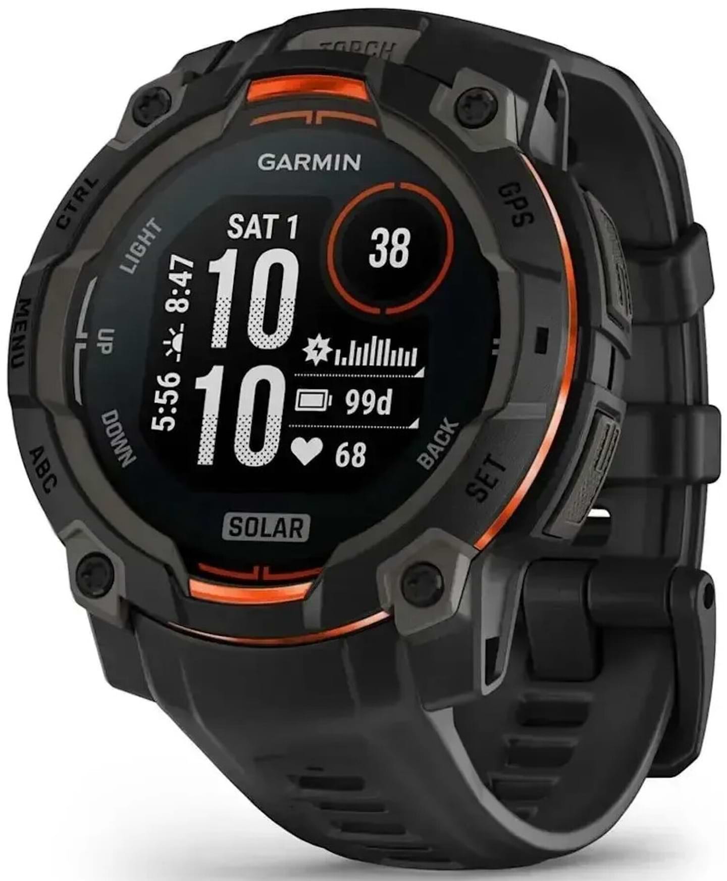 Смарт-часы Garmin Instinct 3, 45mm, Solar, Black Bezel with Black Band (010-02934-00) - Фото 1