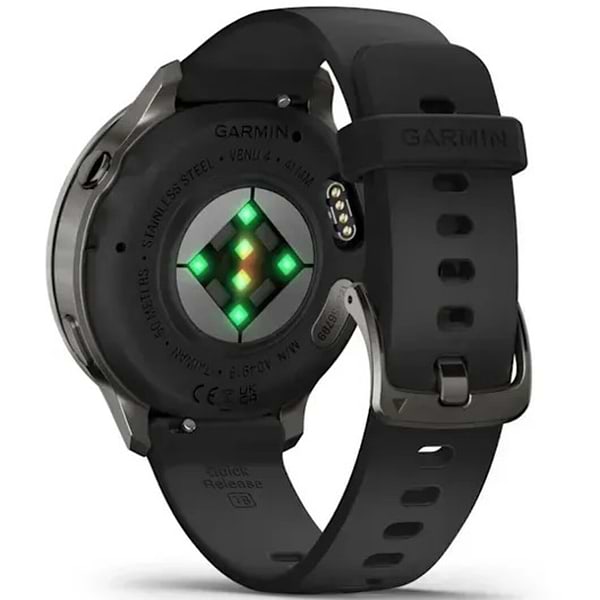 Фото - Смарт-годинник Garmin Venu 4 (41mm), Black w/ Slate + Black (010-03013-02)