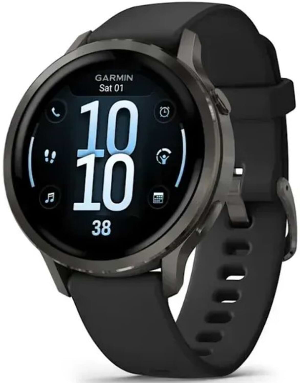 Смарт-годинник Garmin Venu 4 (41mm), Black w/ Slate + Black (010-03013-02) - Фото 1