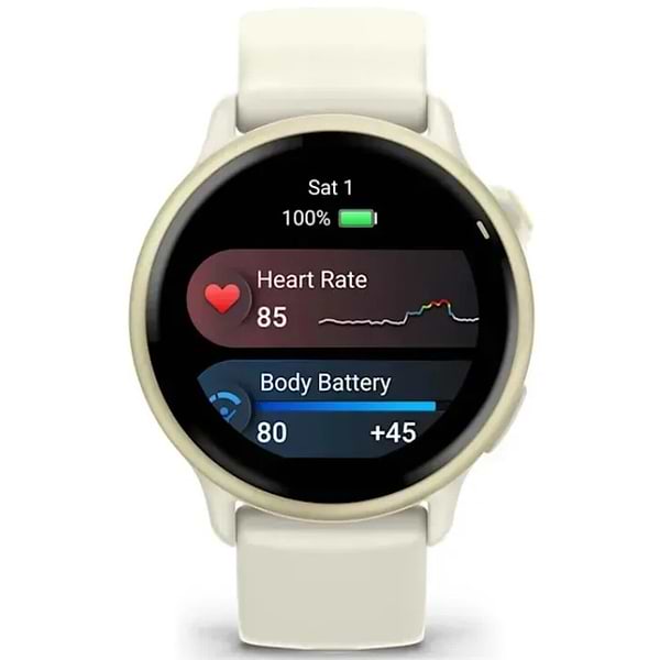 Фото - Смарт-часы Garmin vivoactive 6, Bone/Lunar Gold (010-02985-01)